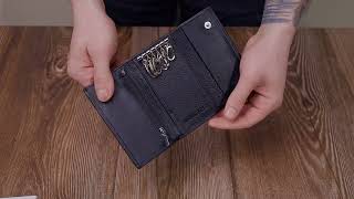 Вместительная ключница из натуральной кожи ST Leather 22477 черная