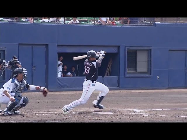 【ファーム】マリーンズ・柿沼 先制の2点タイムリー!! 2018/8/15 F-M(ファーム)