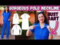 Going Rogue Knit Woven Polo Neckline IN DETAIL Aiken Itch To Stitch