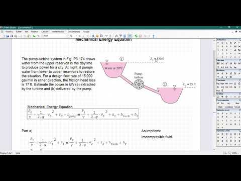 Mechanical Energy Equation  - Assistantship 9.1 - Fluid Mechanics