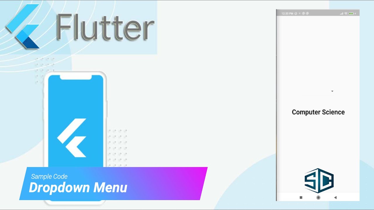 Flutter Dropdown Menu by Sample Code | Flutter Tutorial | Android 2022