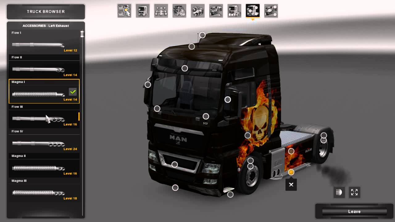 Exhaust Smoke ETS2 v 1.0 mod for ETS 2