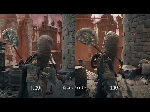 Elden Ring 1.09 vs 1.10 Critical Damage Buff Comparison