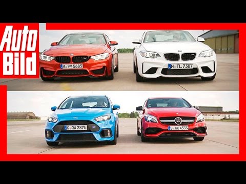 Drag Race Trailer AMG A 45 vs. Focus RS vs. BMW M4 & M2 (2016): Rennen - Duell - Geschwindigkeit