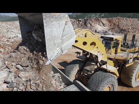 Watch Our Huge Caterpillar 994 Wheel Loader - Loading The Cat 777F Dumpers | Samaras Mining Group