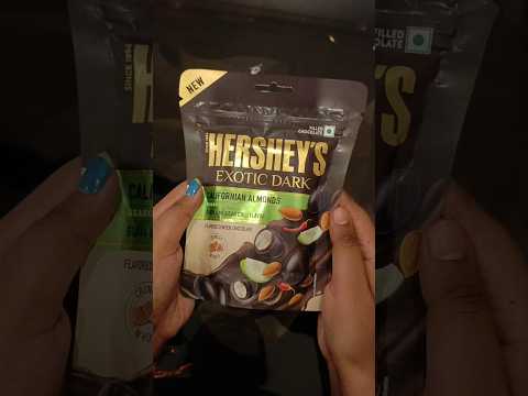 ASMR HERSHEY'S EXOTIC DARK Californian Almonds #chocolate #hersheys #almonds #exotic #shorts  #asmr