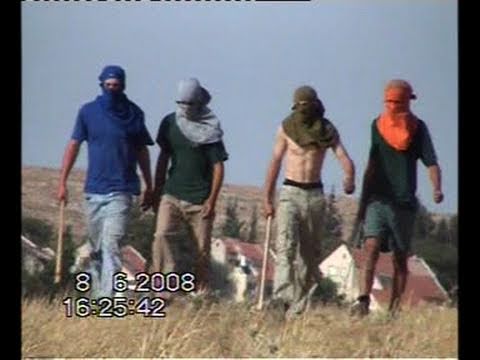 A video clip of settlers attacking Palestinian shepherds in Susiya from 2008