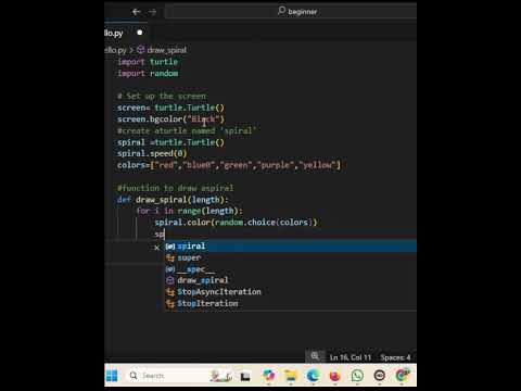 Mesmerizing Python Turtle Spiral Colorful Coding Art Python Programming For Beginners