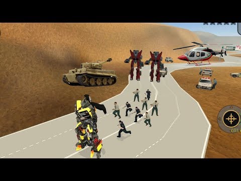 Vegas Crime Simulator - (Police ran after Transformer Robot) - [Catch on road] - Android Gameplay HD