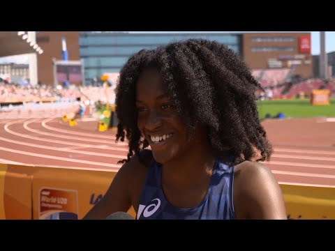 IAAF World U20 Tampere - Cyrena Samba-Mayela FRA 100M Hurdles Heat 2