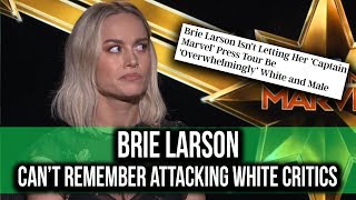 Brie Larson "can't remember" criticizing white male critics