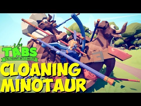 Cloning Minotaur vs Other Units 1v1 - TABS MODDED