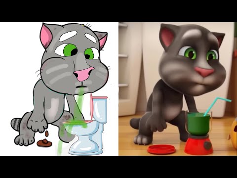 Laugh with My Talking Tom 2 Funny Drawing Meme -Try not To laugh 😂