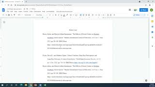 MLA Works Cited (Google Docs)