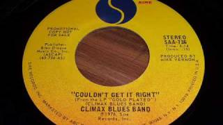 Climax Blues Band "Couldn't Get It Right" 45rpm
