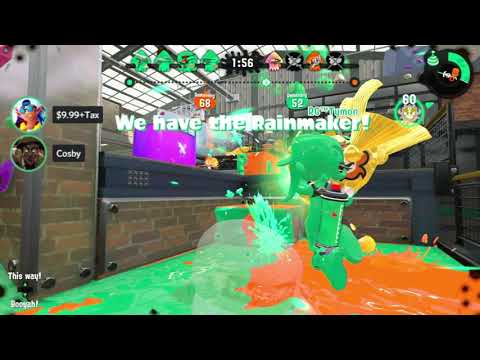 HE ALMOST THREW THE MATCH AT THE END 😂 // Splatoon 2 Rainmaker League Gameplay 2021