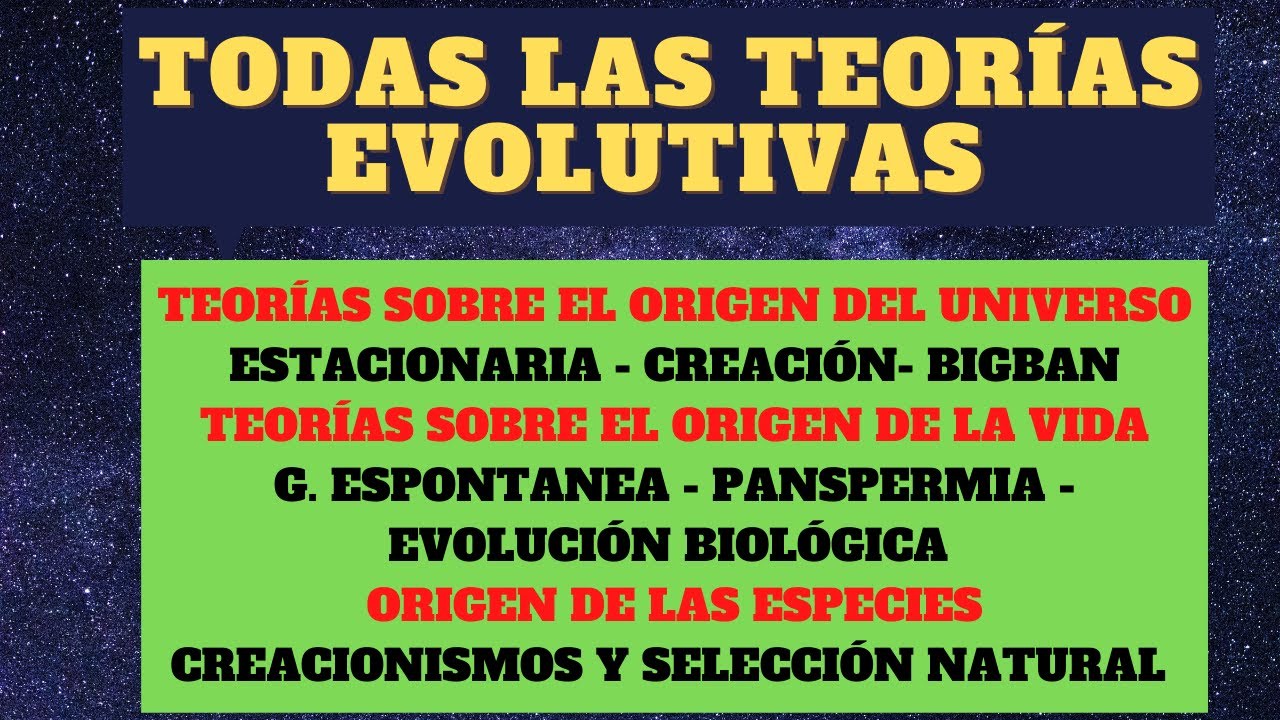 TEORIAS SOBRE EL ORIGEN DE LA VIDA Y DE LAS ESPECIES. EVOLUCION Y LA SELECCION NATURAL.