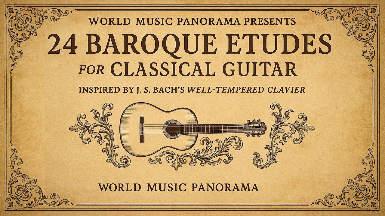 24 Baroque Etudes for Classical Guitar | Inspired by Bach’s Well-Tempered Clavier