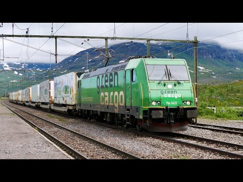 Trains in Vassijaure - The northernmost Railway station in Sweden