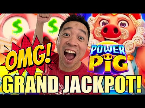 GRAND JACKPOT!!! OMG!! IT HAPPENED! 🐷 POWER PIG Slot Machine @PEPPERMILL CASINO (LIGHT & WONDER)