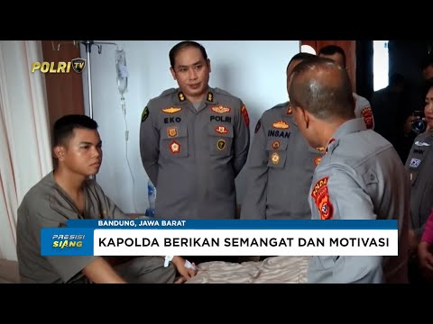 KAPOLDA JAWA BARAT JENGUK PERSONEL YANG TERLUKA SAAT AMANKAN PERTANDINGAN SEPAK BOLA