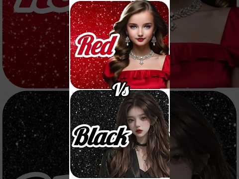Red ♥️ Vs Black 🖤//dress👗//nails 💅//necklace 👀//fashion ✨️#fashion