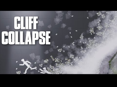 DANGEROUS CLIFF COLLAPSE - People dodge Death [People Playground 1.27]