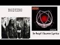 DEICIDE : In hell i burn Lyrics
