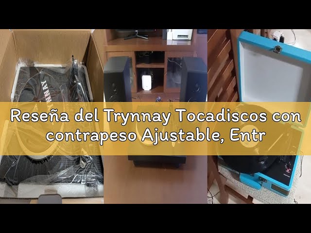 Vídeo relacionado con SeeYing Tocadiscos Bluetooth 33/45 RPM con preamplificador de fono, correa de transmisión, cartucho magnético y contrapeso