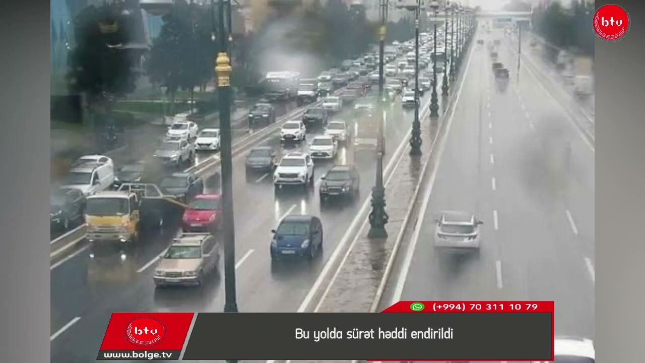 Bu yolda sürət həddi endirildi