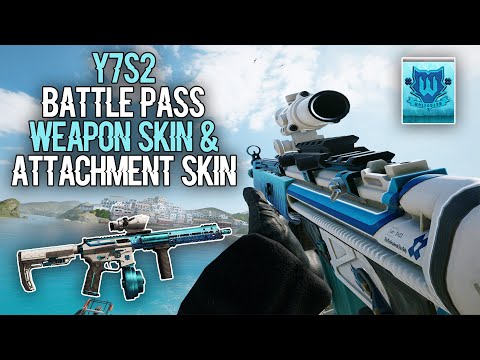 Y7S2 BATTLE PASS WEAPON SKIN "AZURE WARD" + Attachment Skin - IN-GAME Showcase - Rainbow Six Siege