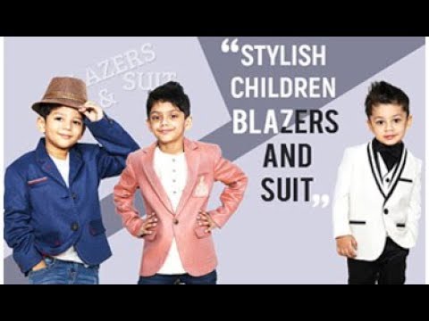 Boys Partywear Blazer Jacket Designs/ Latest Stylish Children Coats By Pinkblueindia.Com