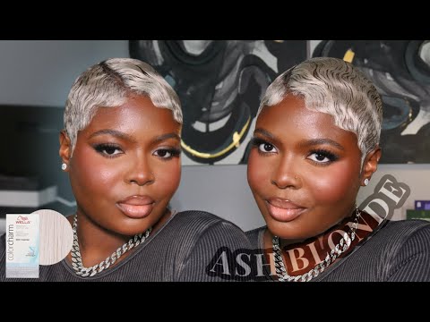 Ash Blonde Pixie Cut