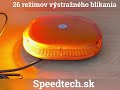 LED rampa 12/24V - 32x 1W LED oranžová ECE R10/R65 magnetická (200x180x30mm) - Video Youtube
