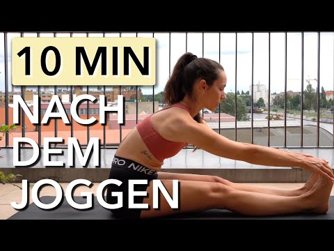 Intensive Dehnungsroutine nach dem Laufen oder Joggen