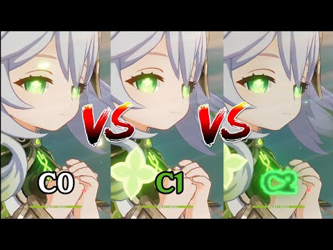 C0 VS C1 VS C2 Nahida - Genshin Impact