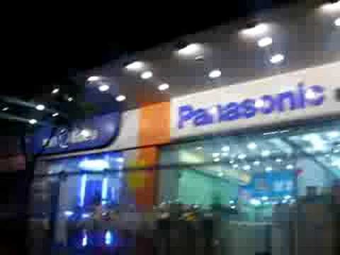 Visão noturna de Jiangmen, Guangdong (China) - Visão noturna da cidade de Jiangmen, província de Guangdong