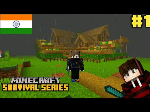 IT'S MSP PLAYZ - Minecraft Pe Survival series EP-1 in Hindi 1.19 | I made survival house & iron armour | #minecraftpe