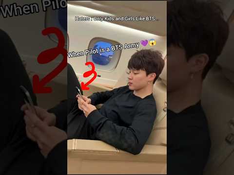 When Your Pilot is BTS Army Too 💜🤩 #bts #shorts #jimin #fypviralシ