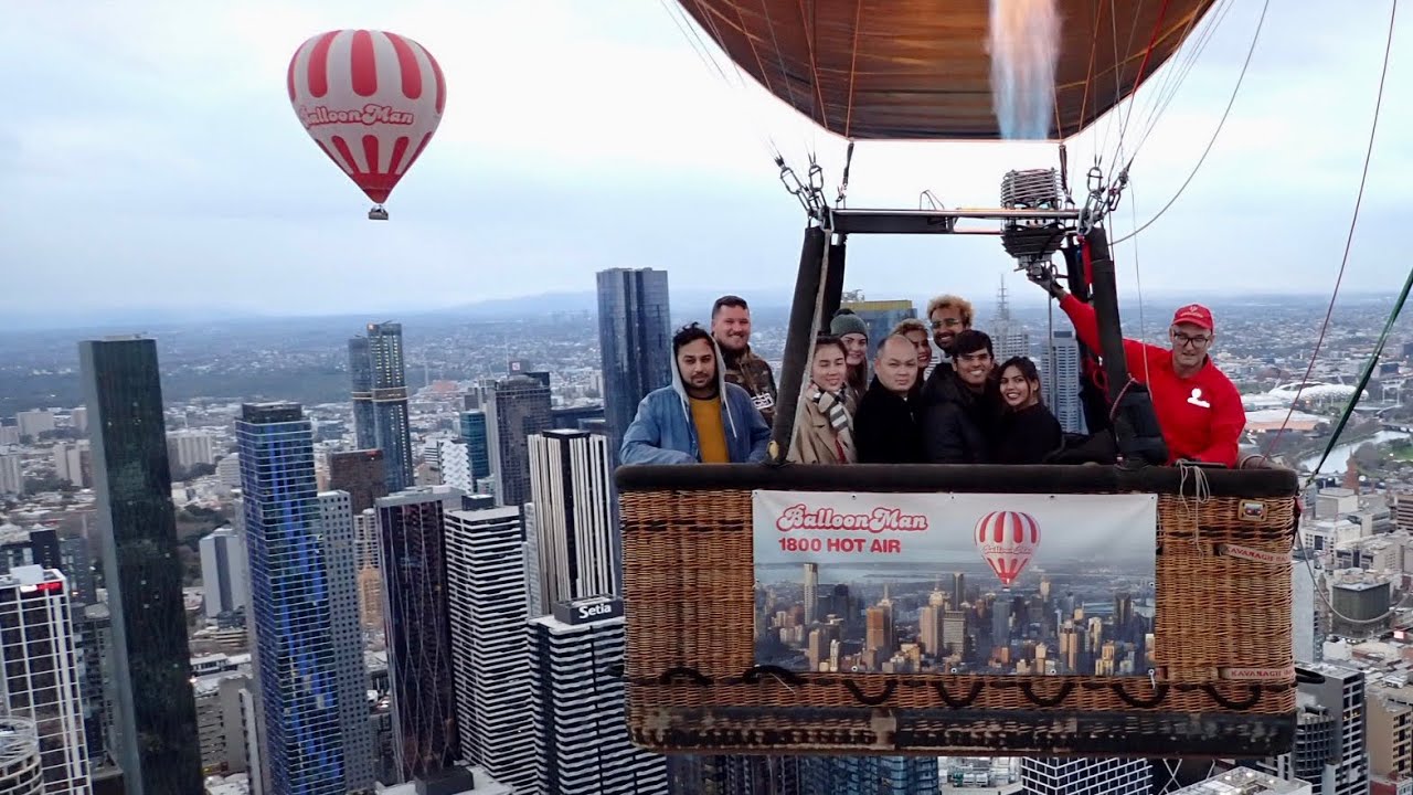 hot air balloon melbourne video