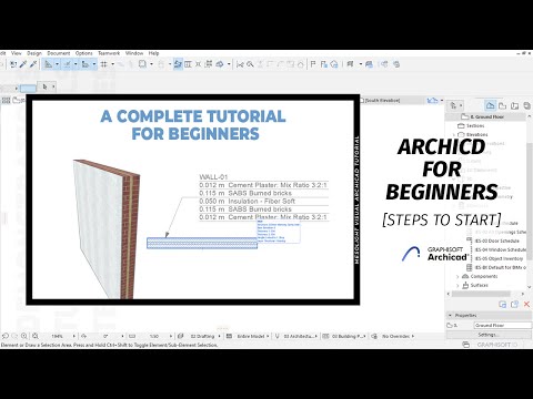 ArchiCAD  Complete Tutorial for Beginners ( Basic Fundamentals Steps to Start)