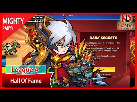 Mighty Party League 4: Dark Secrets event and Aharin Gods Will Reborn 4 level 25
