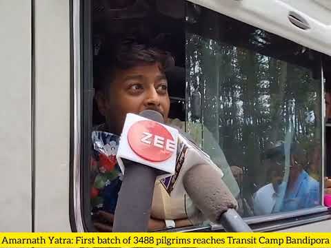 Amarnath Yatra: First batch of 3488 pilgrims reaches Transit Camp Bandipora..