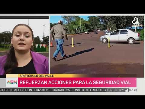 #AhoraEnMisiones: Instalan delineadores en Aristóbulo del Valle