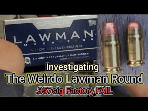 Funky Ammo Investigation🧐: Speer Lawman .357sig WEIRDO Round
