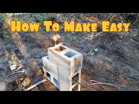 "Make a DIY Rocket Stove with Just 4 Cinder Blocks - It's Easy!"