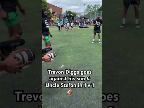 Trevon Diggs goes against his son & Brother Stefon Diggs in 1 on 1 drill