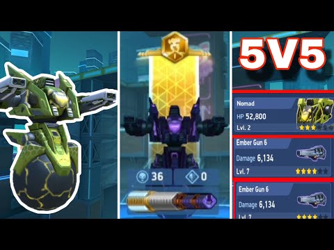 Nomad with Ember Gun 6 | Power Combo | Mech Arena Gameplay #mecharena #mecharenagameplay
