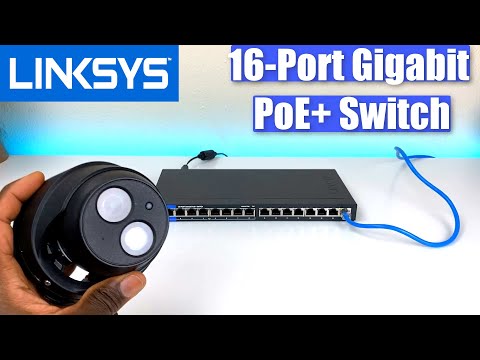 Linksys LGS116 16 Port Gigabit Unmanaged Network Switch - Home / Office Ethernet Switch Hub with Metal Housing - Wall Mount or Desktop Ethernet Splitter, Easy Plug & Play Connection video review thumbnail
