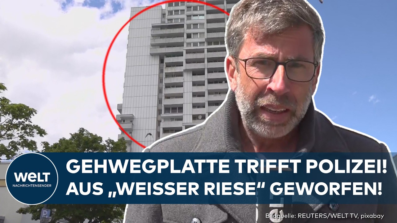KIEL: Mordanschlag auf Polizei? Gehwegplatte kracht auf Streifenwagen!